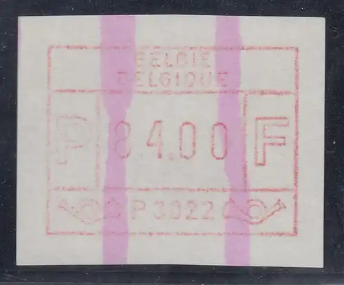 ATM Belgien ENDSTREIFEN-Rarität P3022 Höchstwertstufe 84.00 postfrisch.