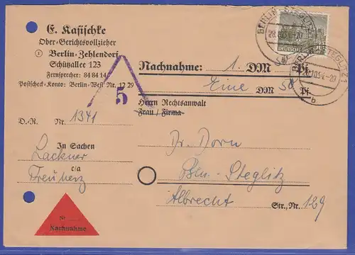 Berlin Mi.-Nr. 53 Einzelfrankatur auf Orts-NN-Brief Berlin-Steglitz