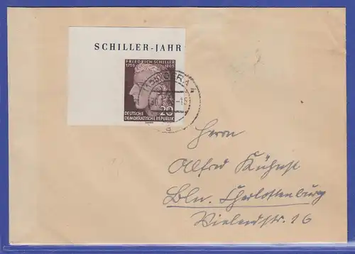 DDR 1955 Blockmarke Mi.-Nr. 466B als EF auf Brief aus Gera