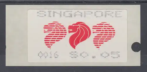 Singapur Almex-ATM 2. Ausgabe Wappenlöwe,  Mi.-Nr. 2 **