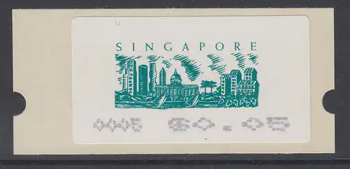 Singapur Almex-ATM 6. Ausgabe Skyline von Singapur,  Mi.-Nr. 6 **