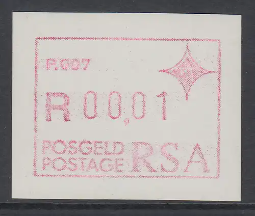 Südafrika FRAMA-ATM mit kleiner Aut. Nr.   Mi.-Nr. 3 **