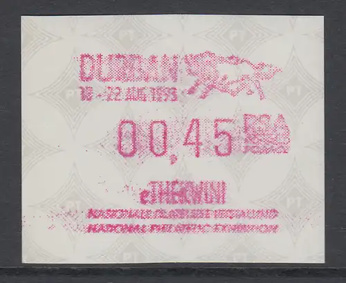 Südafrika FRAMA-Sonder-ATM eTHEKWINI DURBAN 1993 von VS,  Mi.-Nr. 12.1