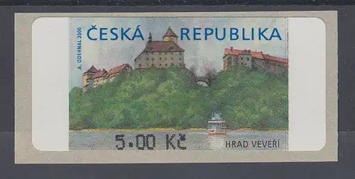 Tscheschische Republik ATM 1.Ausgabe Hrad Veveri ohne Stern vor Wertangabe
