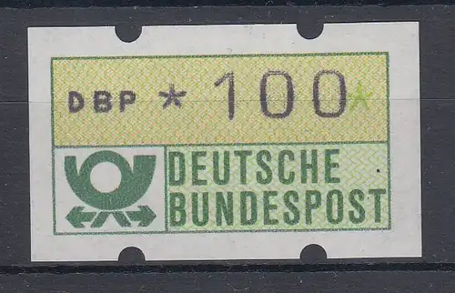 Deutschland ATM 1. Ausgabe mit gestauchtem Werteindruck  (Wiesbaden, 1983) 100