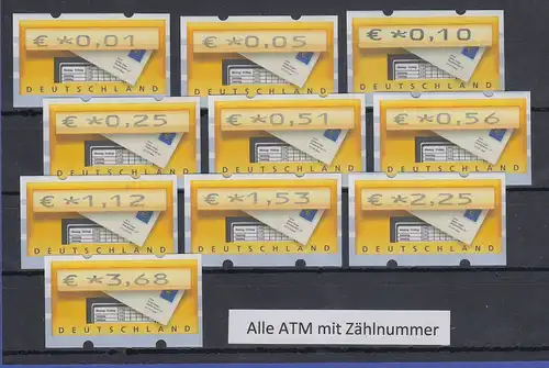 Deutschland ATM Briefkasten Mi-Nr. 5.1 Satz TS1 bzw. VS1 **  mit Zählnummer