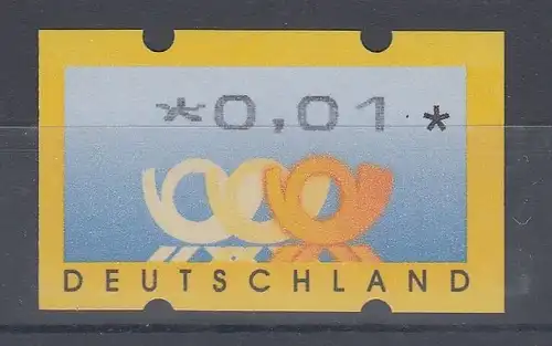Deutschland ATM Mi-Nr. 4.1  Fehldruck ohne €-Zeichen.  Selten ! 