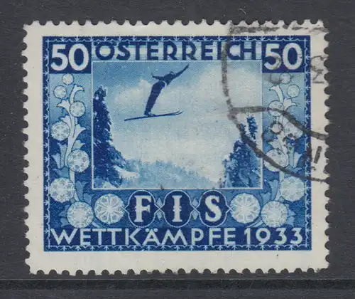 Österreich 1933 FIS-Höchstwert 50 g Mi.-Nr. 554 sauber O geprüft Soecknick BPP
