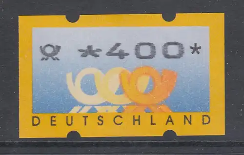 ATM Deutschland gelbe Posthörner Posthorn Mi.-Nr. 3.2 Schlüsselwert 400 **