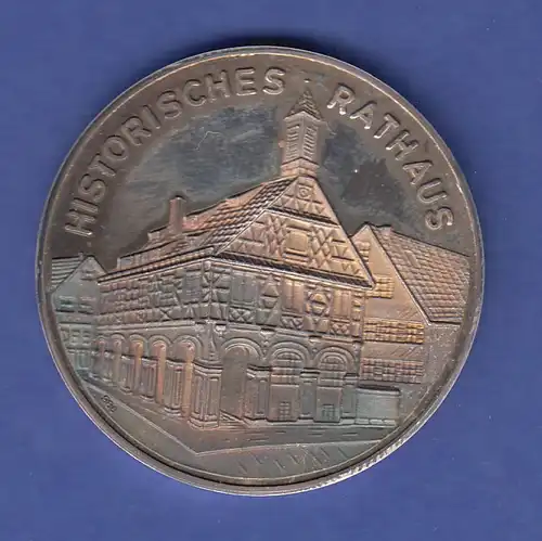 Waiblingen, die alte Stauferstadt, historisches Rathaus, Silbermedaille m.Patina