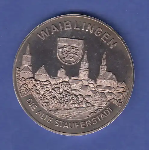 Waiblingen, die alte Stauferstadt, historisches Rathaus, Silbermedaille m.Patina