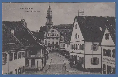 AK Windsheim Johanniterstrasse,  gelaufen 1919