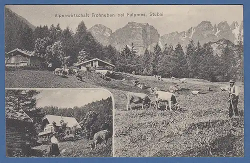 AK Österreich Alpenwirtschaft Frohneben bei Fulpmes, Stubai, unbeschriftet