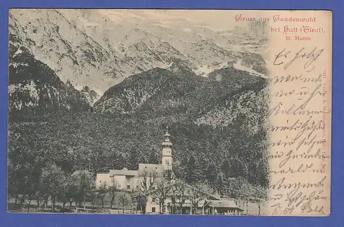 AK Österreich Gruß aus Gnadenwald bei Hall in Tirol,  gelaufen 1899
