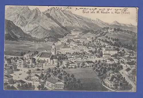 AK Österreich Gruß aus M. Absam bei Hall in Tirol,  gelaufen 1913