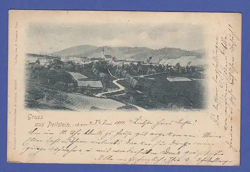 AK Österreich Gruß aus Peilstein, gelaufen 1899