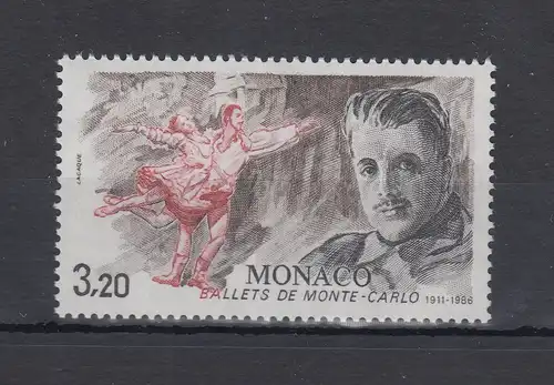 Monaco 1986  Mi.-Nr. 1758 ** 75 Jahre Ballett von Monte Carlo