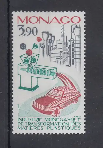Monaco 1986  Mi.-Nr. 1768 ** Industrie und Technik: Kunststoffindustrie