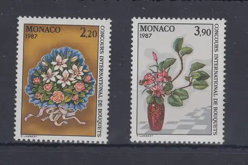 Monaco 1986  Mi.-Nr. 1777-1778 ** Wettbewerb für Blumenbinderei