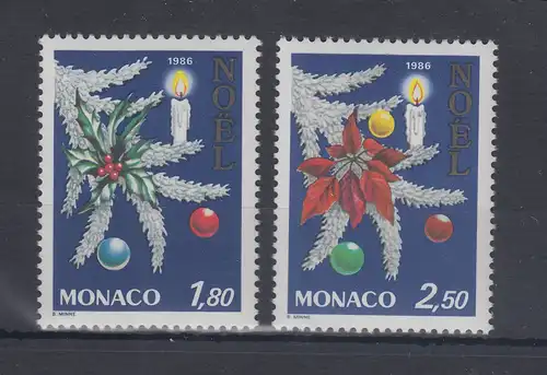 Monaco 1986  Mi.-Nr. 1779-1780  ** Weihnachten