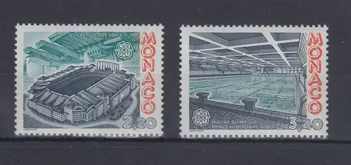 Monaco 1987  Mi.-Nr. 1794-1795 ** Europa-CEPT Moderne Architektur