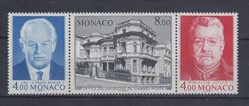 Monaco 1987  Mi.-Nr. 1791-1793 ** 50 Jahre Amt für Briefmarkenausgaben