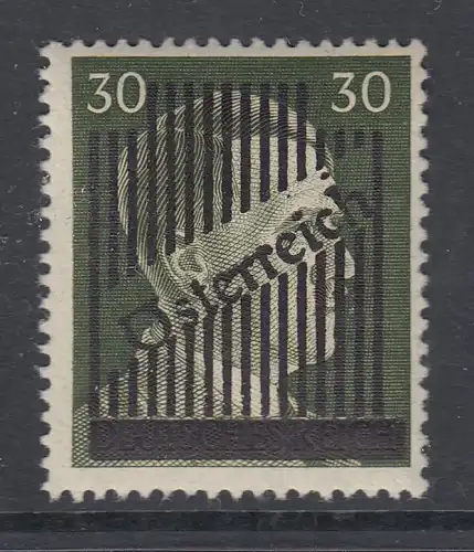 Österreich 1945 Wiener Ausgabe, 30Pfg-Wert seltene Type I  2 Druckgänge, ** gpr.