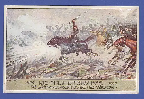 AK Bund Deutscher Österreicher, Freiheiskriege 1815, Husaren bei Möckern, 1913
