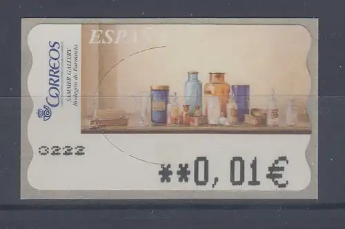 Spanien ATM Gemälde Ortegas Apotheke, Wert in € 5-stellig breit, Mi.-Nr. 138.4