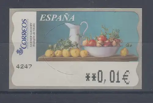 Spanien ATM Gemälde Herbstl. Stilleben, Wert in € 5-stellig schmal Mi.-Nr. 142.3