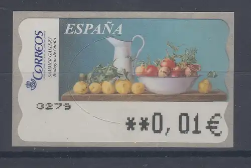 Spanien ATM Gemälde Herbstl. Stilleben, Wert in € 5-stellig breit Mi.-Nr. 142.4