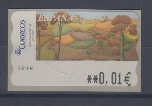 Spanien ATM Gemälde Der Herbst, Wert in € 5-stellig schmal , Mi.-Nr. 133.3