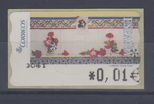 Spanien ATM Gemälde Die Postkarte, Wert in € 4-stellig breit , Mi.-Nr. 155.2