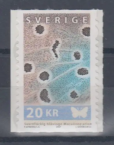 Schweden 2007 Schmetterling Quendel-Ameisenbläuling, 20 Kr.  Mi-Nr. 2578 ** 