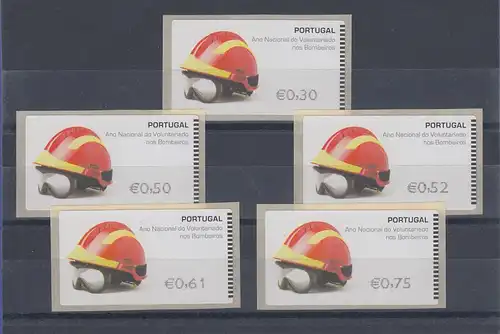 Portugal ATM Feuerwehr 2008 Druck NewVision Mi.-Nr 62.3 , Satz 30-50-52-61-75 **
