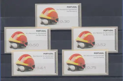 Portugal ATM Feuerwehr 2008 Druck SMD Mi.-Nr 62.1 , Satz 30-50-52-61-75 **