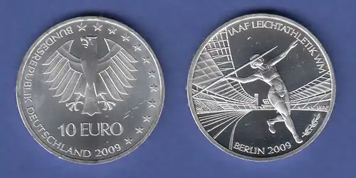 10-€-Gedenkmünze Leichtathletik-WM Berlin 2009, stempelglanz