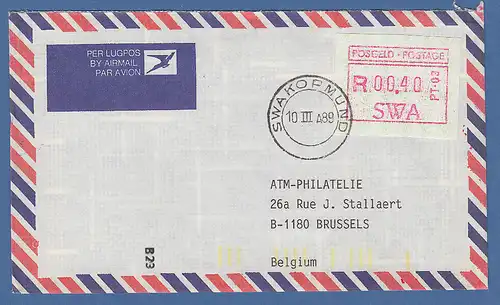 Südwestafrika FRAMA-ATM Nr.1 Aut.-Nr PT-03  Wert 00.40 Rand aus OA auf Orts-FDC