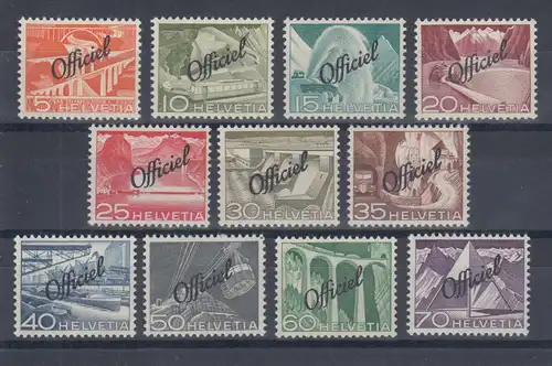 Schweiz Dienstmarken Mi.-Nr. 64-74 Satz 11 Werte kpl. ** 