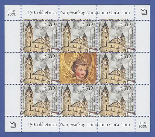 Bosnien (kroatische Post) Kleinbogen Mi.-Nr. 262 Franziskaner-Kloster Guca Gora