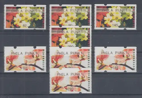 Österreich ATM Blumen Mi.-Nr. 24 und 25 PHILA PUNKT, 62-90-145-290 **