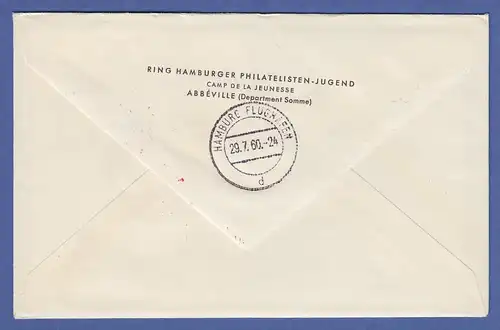 Frankreich 1960 Brief mit Sonder-O Jeunes philatelistes de Hambourg Abbeville