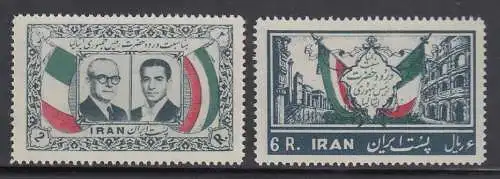 Persien / Iran 1957 Besuch des ital. Präsidenten Gronchi, Mi.-Nr. 996-97 ** 