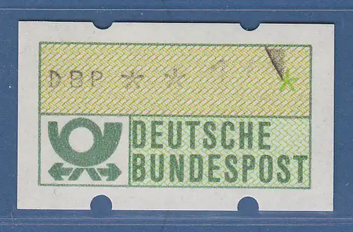 Deutschland ATM Mi.-Nr. 1.1 mangelhafter Druck mit Farbbandabdruck oben rechts