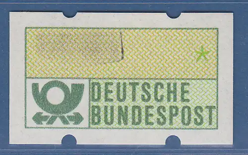 Deutschland ATM Mi.-Nr. 1.1 mit nur flächigem Farbband-Abdruck in linkem Teil