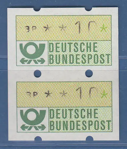 Deutschland ATM Mi.-Nr. 1.1 zusammenhängendes Teildruck-Paar