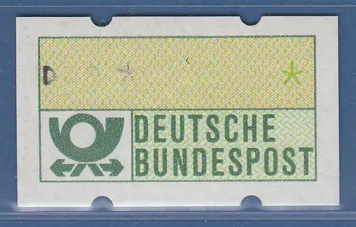 Deutschland ATM Mi.-Nr. 1.1 Teildruck nur D und erster Stern 