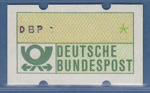 Deutschland ATM Mi.-Nr. 1.1 Teildruck nur DBP und Ansatz des 1. Sterns