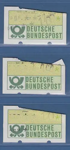 Deutschland ATM Mi.-Nr. 1.1 Serie 3 Knickdruck-ATM mit teils doppeltem Eindruck
