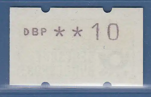 Deutschland ATM Mi.-Nr. 1.1 Gummidruck Wertstufe DBP ** 10  